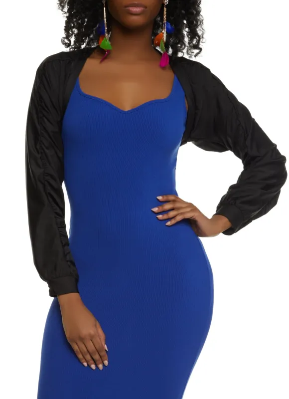 Ruched Long Sleeve Bolero sold by Rainbow