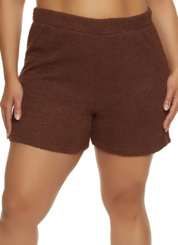 Plus Size Eyelash Knit Shorts sold by Rainbow