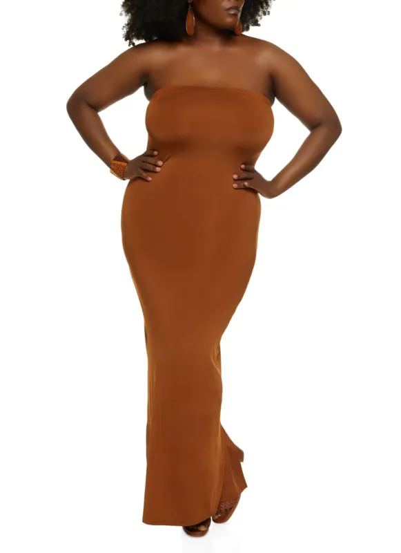 Plus Size Tube Maxi Dress sold by Rainbow