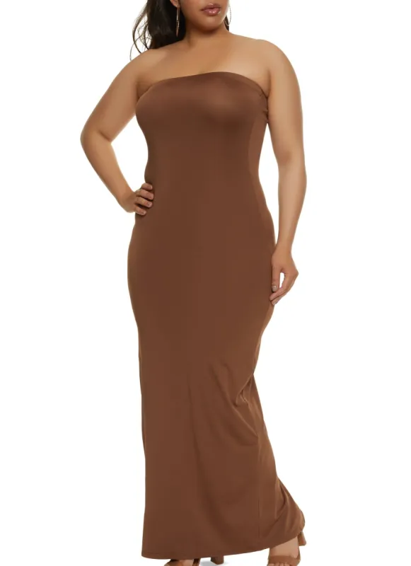 Plus Size Tube Maxi Dress sold by Rainbow