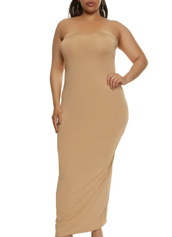Plus Size Tube Maxi Dress sold by Rainbow