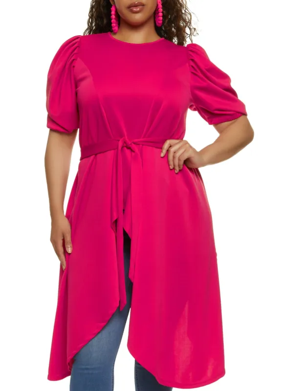 Plus Size Scuba Puff Sleeve Maxi Top sold by Rainbow