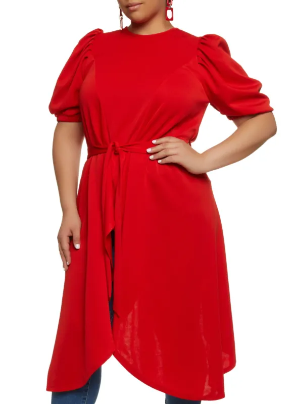 Plus Size Scuba Puff Sleeve Maxi Top sold by Rainbow