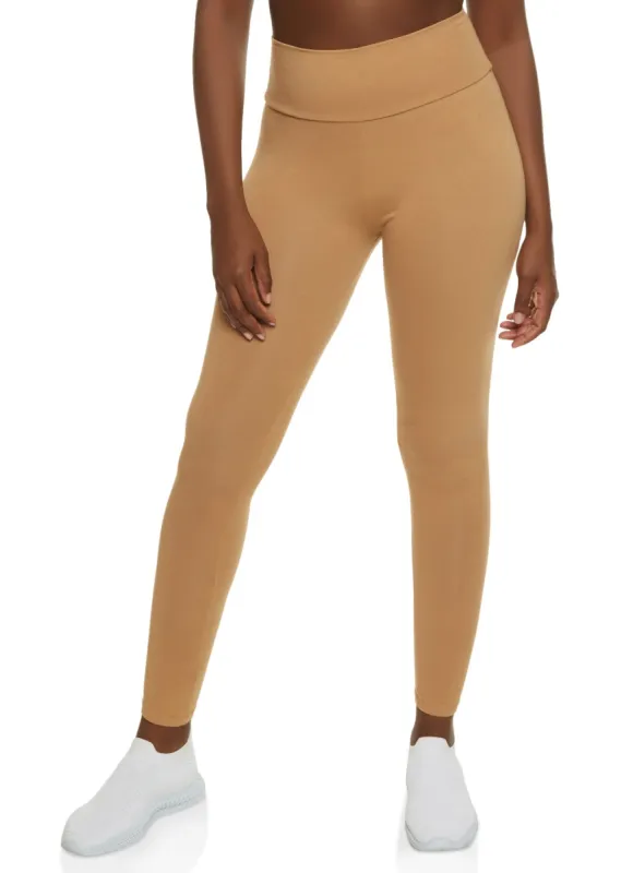 Solid Wide Waist Leggings sold by Rainbow