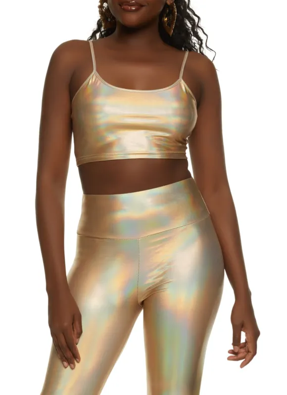 Faux Leather Cropped Cami sold by Rainbow