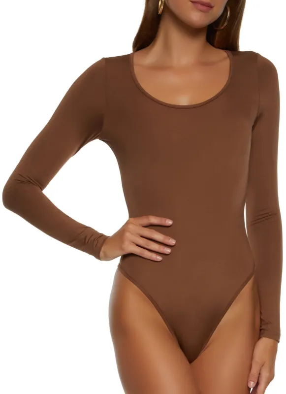 Solid Scoop Neck Bodysuit sold by Rainbow