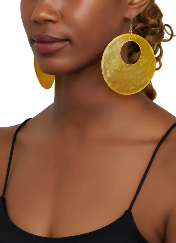 Disc Shell Earrings sold by Rainbow