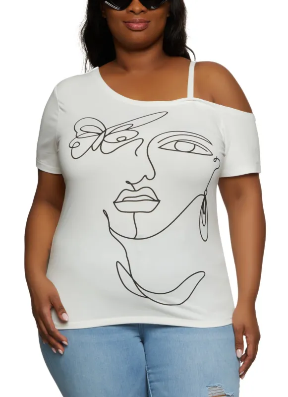 Plus Size Lip Graphic Tee sold by Rainbow