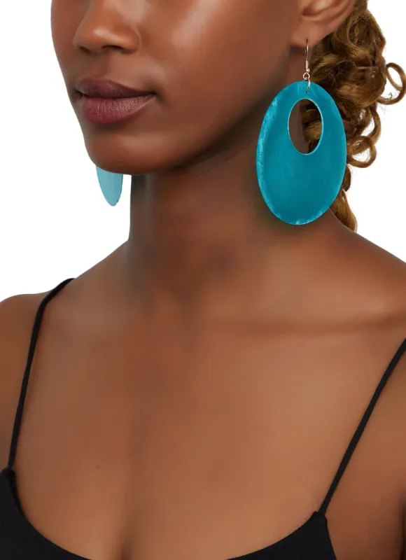 Disc Shell Earrings sold by Rainbow