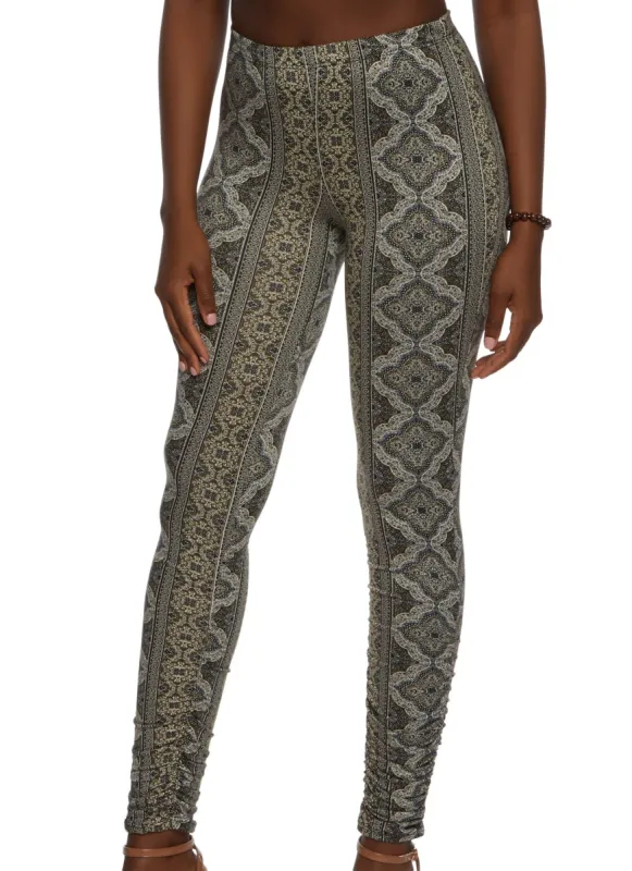 Boho Border Print Leggings sold by Rainbow