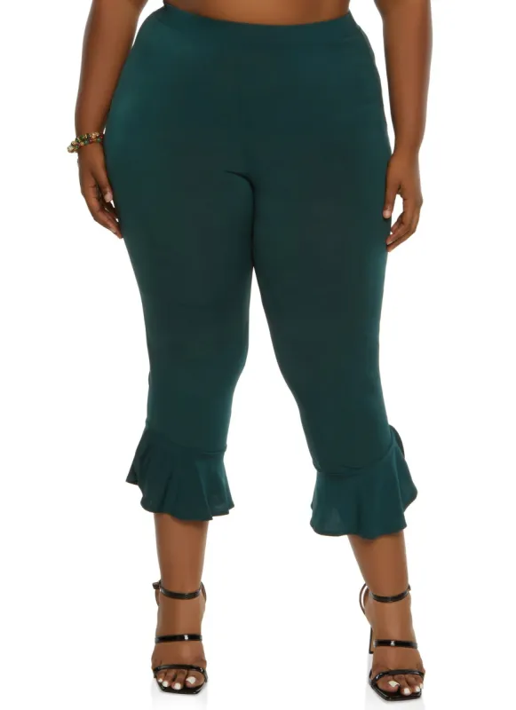 Plus Size Flare Hem Pants sold by Rainbow