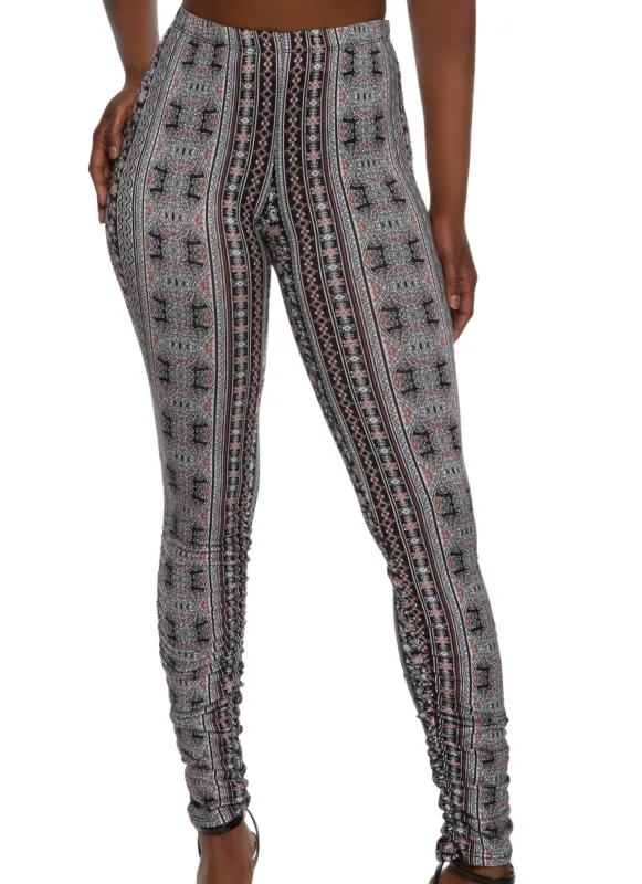 Boho Border Print Leggings made by Rainbow