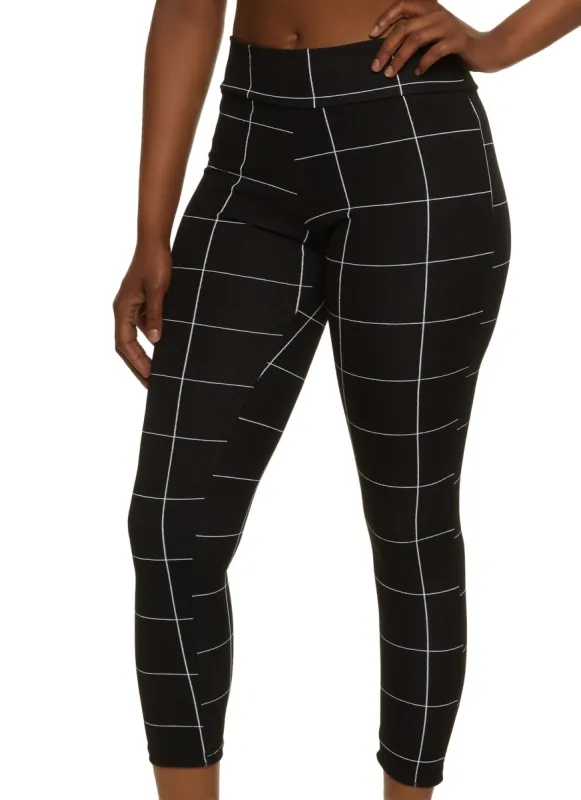 Windowpane Skinny Pants sold by Rainbow