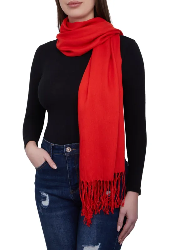 Fringed Pashmina Scarf sold by Rainbow