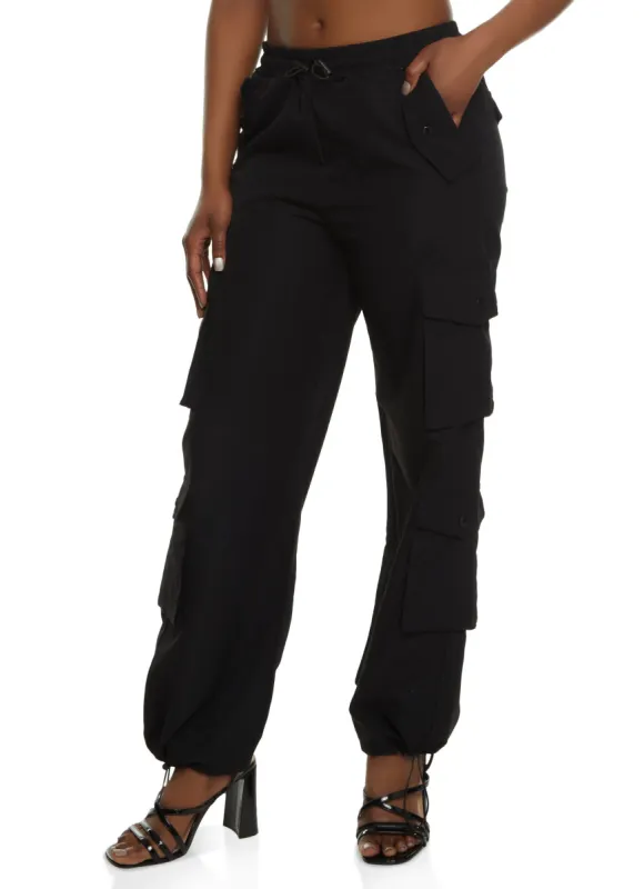 Toggle Drawstring Hem Cargo Pocket Pants sold by Rainbow