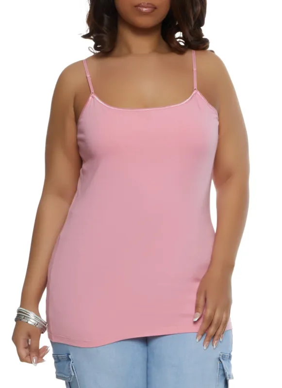 Plus Size Basic Cotton Scoop Neck Cami sold by Rainbow