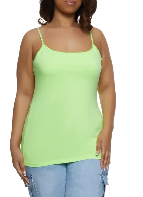Plus Size Basic Cotton Scoop Neck Cami sold by Rainbow