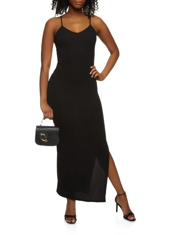 Rib Knit Cami Maxi Dress sold by Rainbow