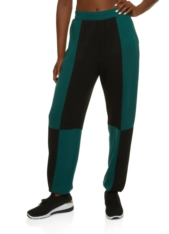 French Terry Color Block Sweatpants sold by Rainbow