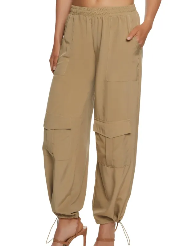 Nylon Cargo Parachute Pants sold by Rainbow