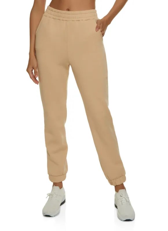 Fleece High Waist Joggers sold by Rainbow