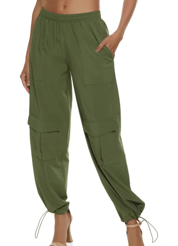 Nylon Cargo Parachute Pants sold by Rainbow