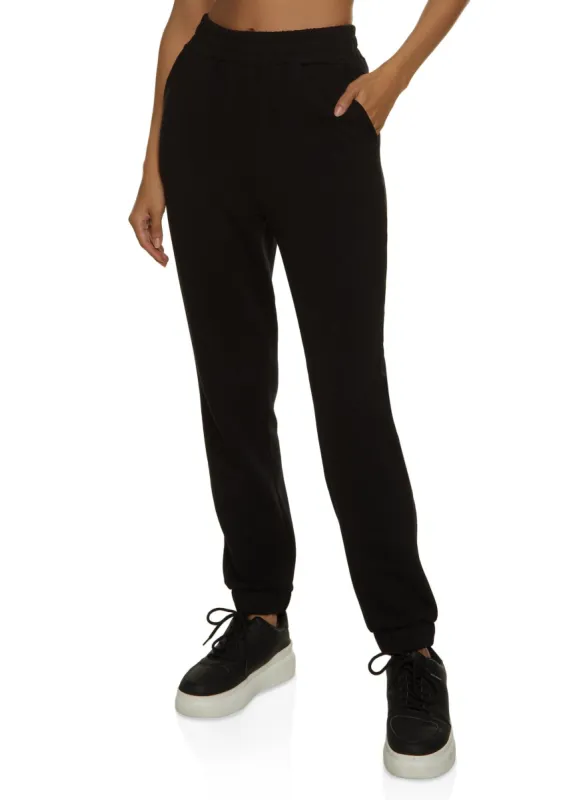 Fleece High Waist Joggers sold by Rainbow