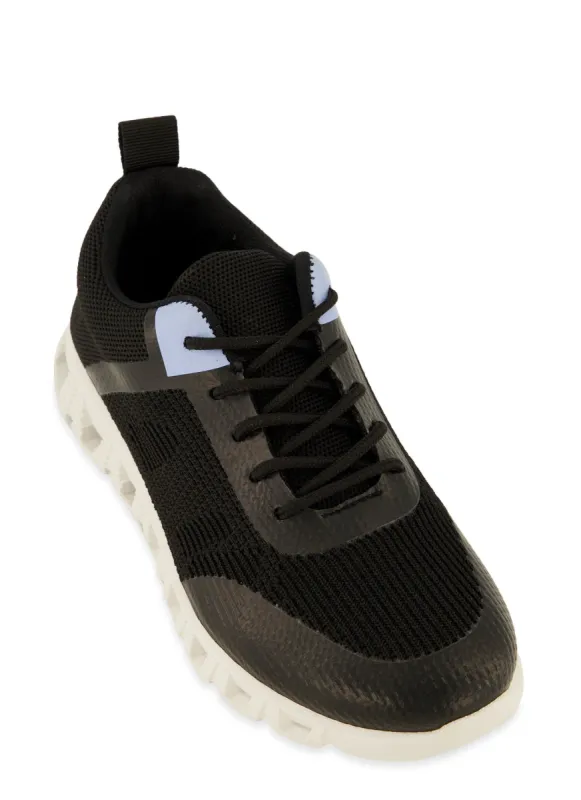 Textured Sole Lace Up Sneakers sold by Rainbow