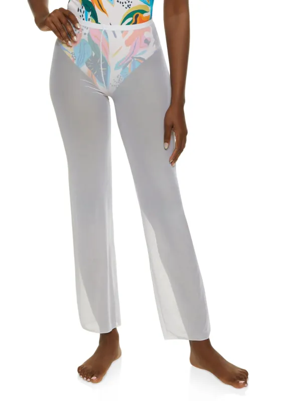 High Rise Mesh Cover Up Pants sold by Rainbow