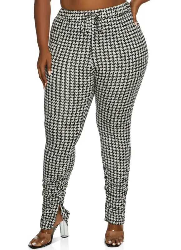 Plus Size Printed Drawstring Stacked Pants sold by Rainbow