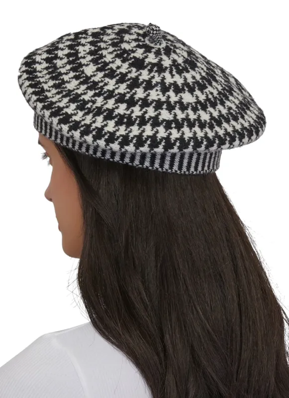 Houndstooth Knit Beret sold by Rainbow