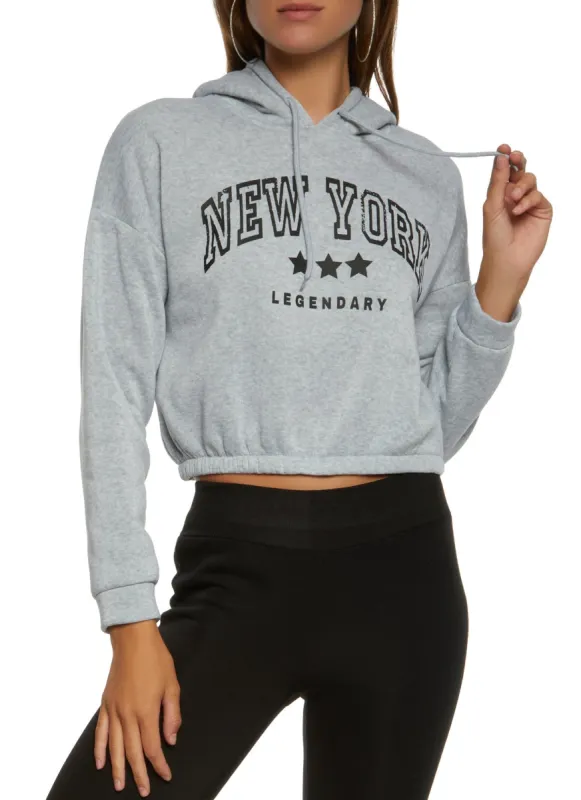 Graphic Cropped Hoodie sold by Rainbow