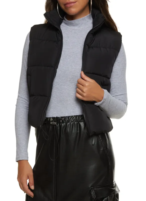 Solid Nylon Puffer Vest sold by Rainbow