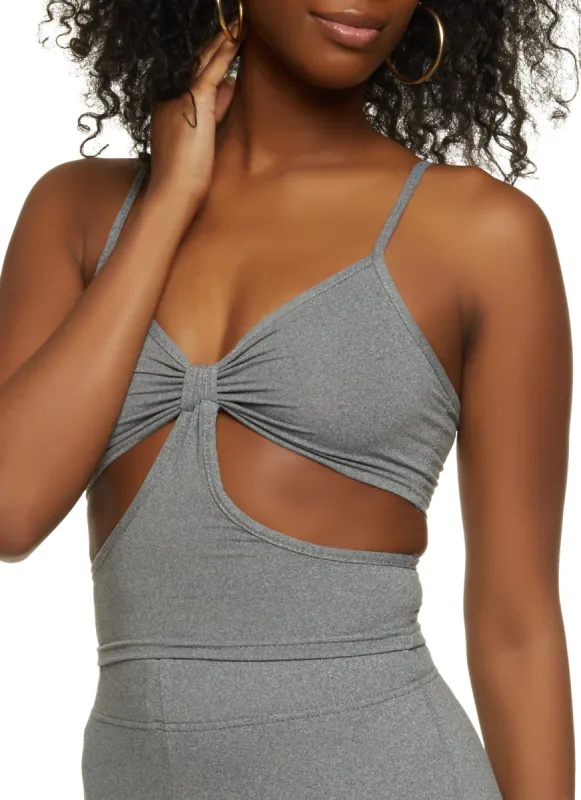 Cut Out Ruched Crop Top sold by Rainbow