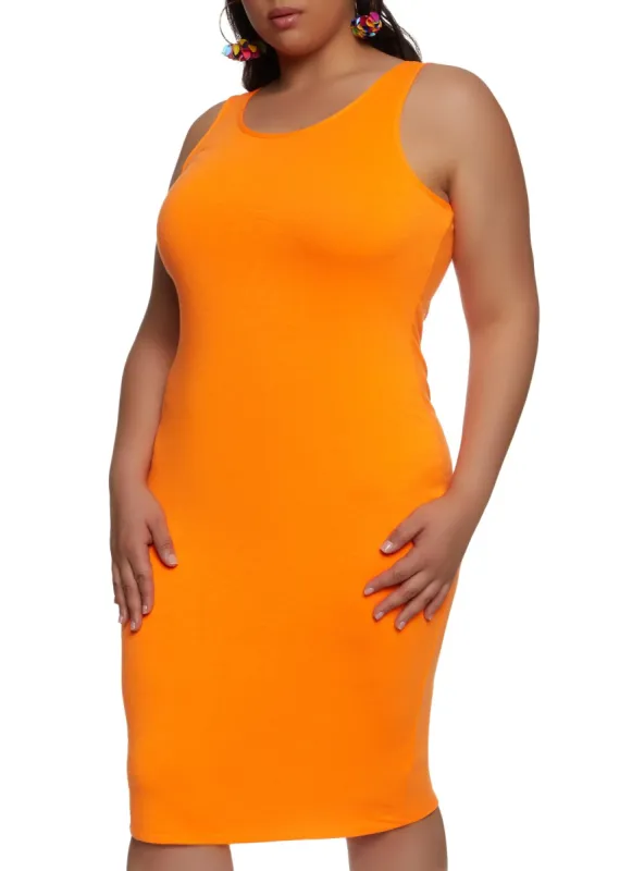 Plus Size Basic Tank Dress sold by Rainbow