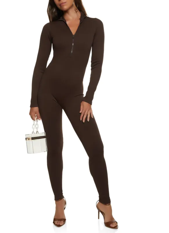 Half Zip Long Sleeve Catsuit sold by Rainbow