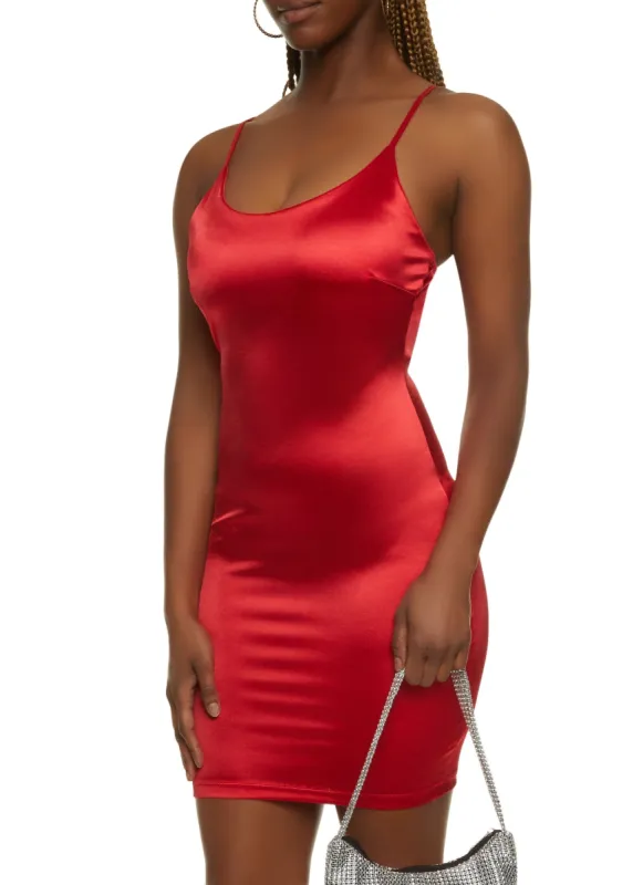 Satin Cami Mini Dress sold by Rainbow