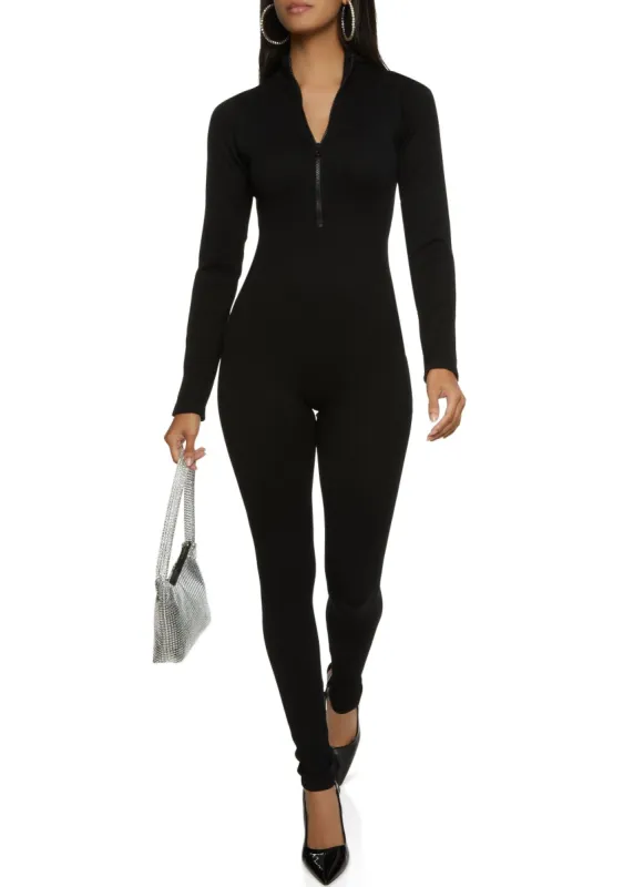 Half Zip Long Sleeve Catsuit sold by Rainbow