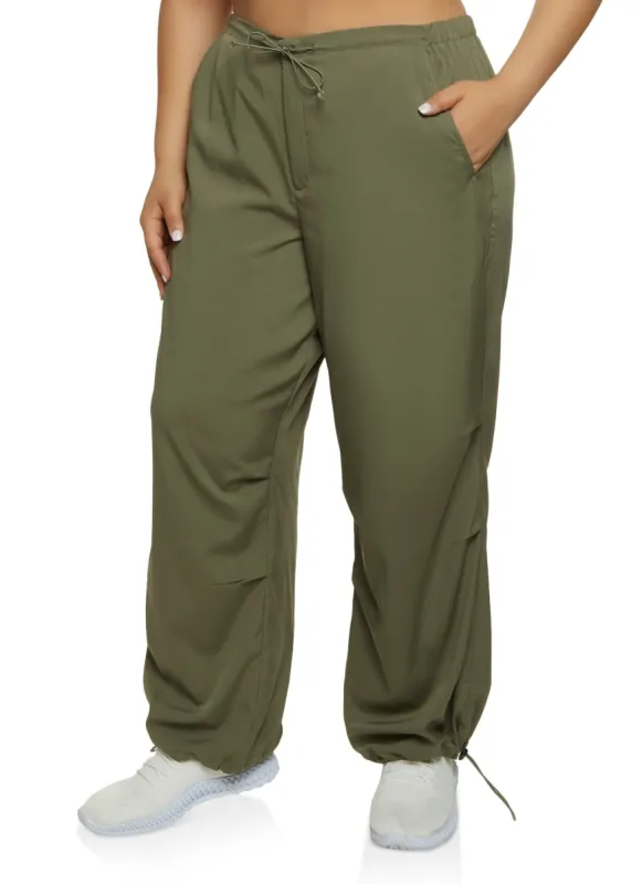 Plus Size Toggle Drawstring Joggers sold by Rainbow