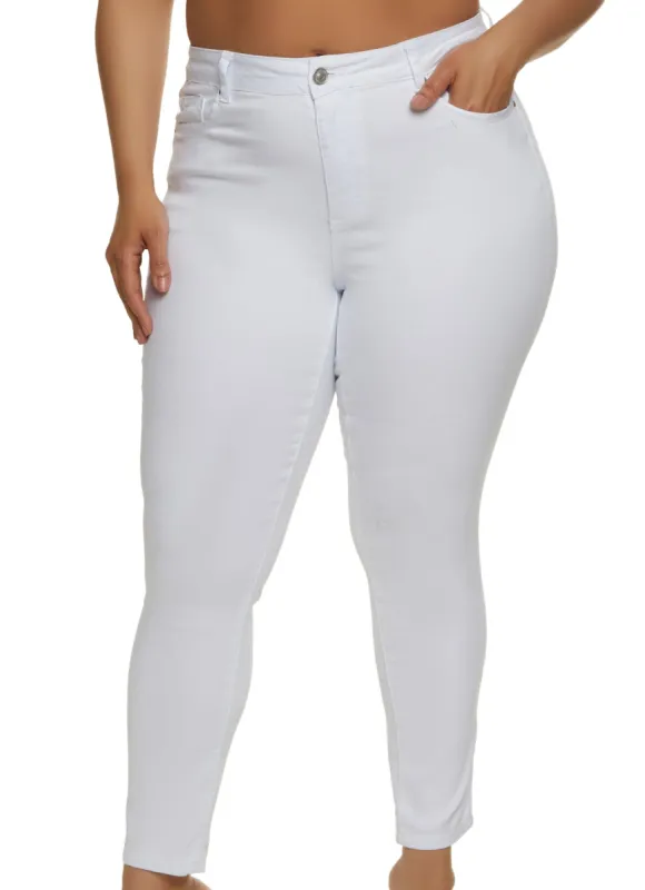 Plus Size WAX High Waist Push Up Skinny Jeans sold by Rainbow