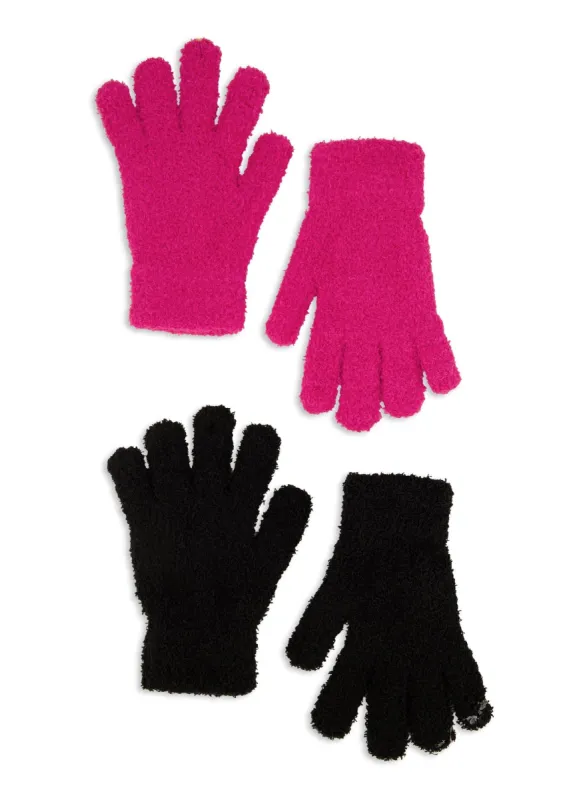 Eyelash Knit Solid Gloves 2 Pack sold by Rainbow