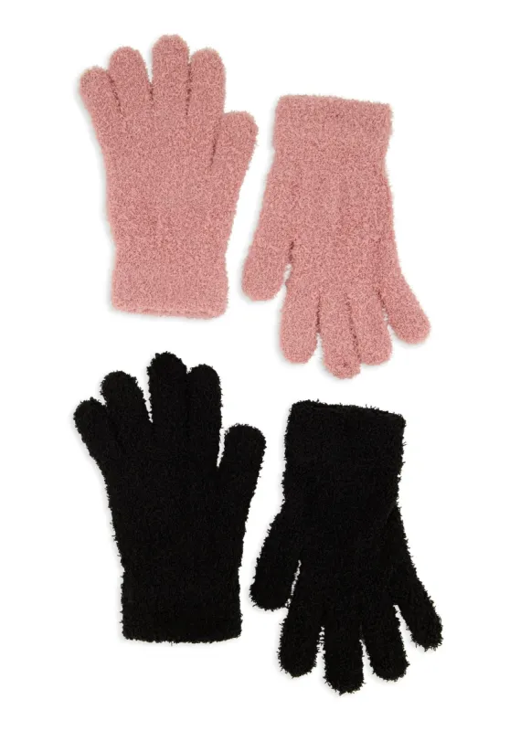 Eyelash Knit Solid Gloves 2 Pack sold by Rainbow