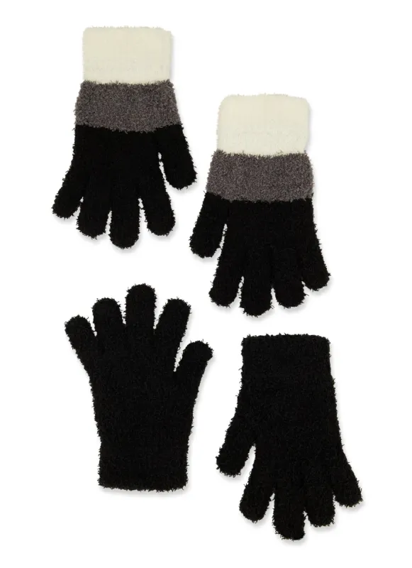 Eyelash Knit Solid Gloves 2 Pack sold by Rainbow