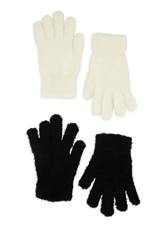 Eyelash Knit Solid Gloves 2 Pack sold by Rainbow