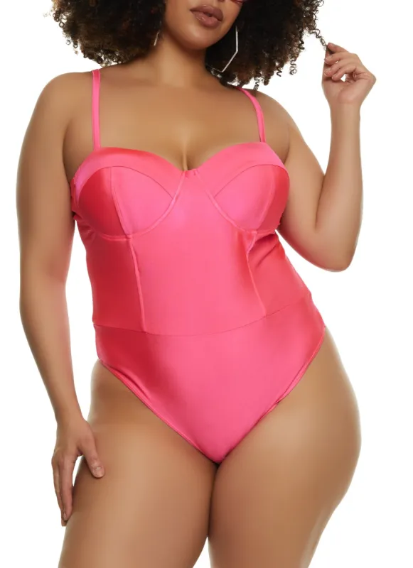Plus Size Bustier Bodysuit sold by Rainbow