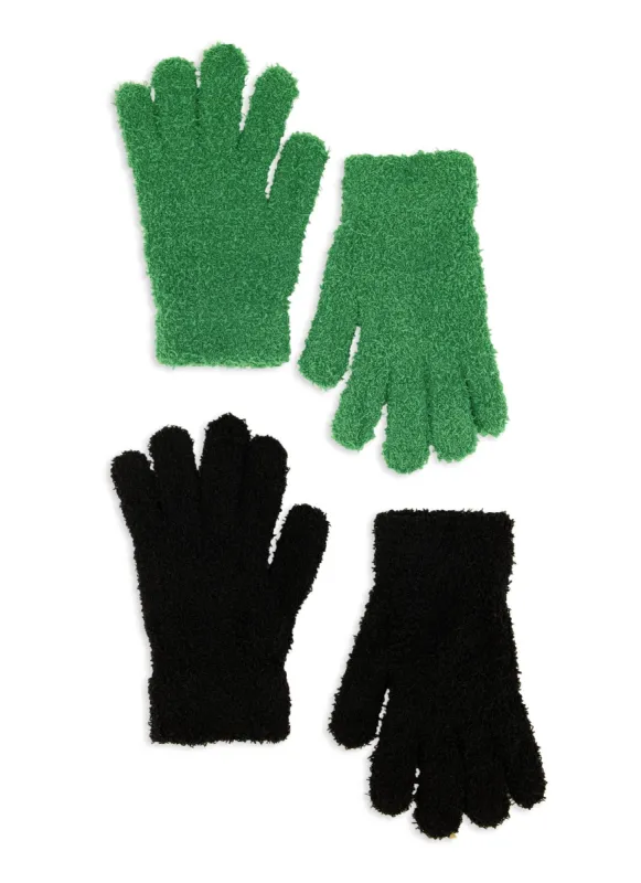 Eyelash Knit Solid Gloves 2 Pack sold by Rainbow