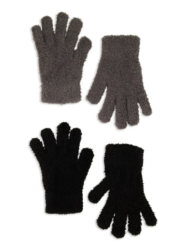 Eyelash Knit Solid Gloves 2 Pack sold by Rainbow