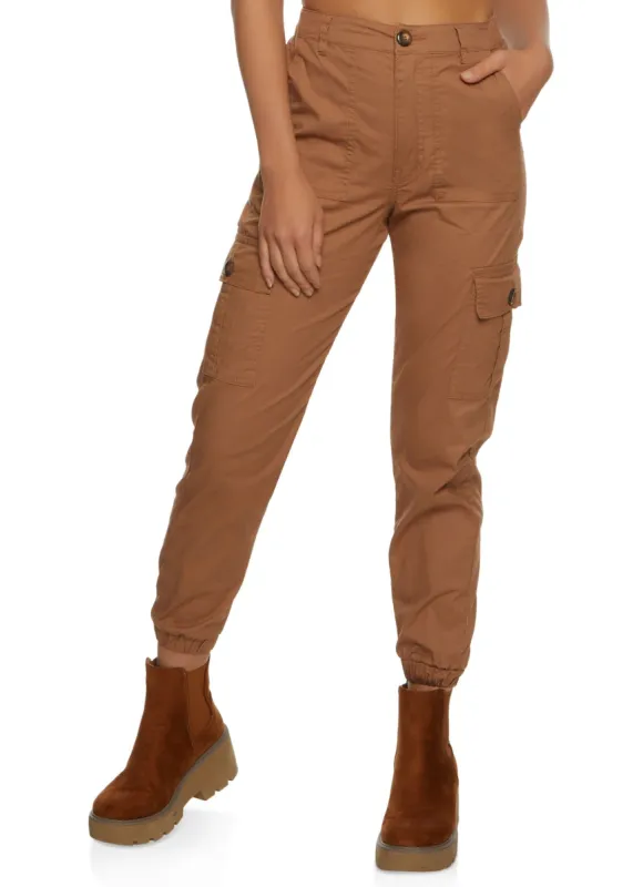 High Waisted Cargo Pocket Joggers sold by Rainbow