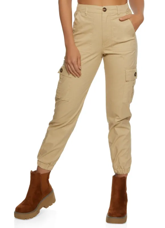 High Waisted Cargo Pocket Joggers sold by Rainbow