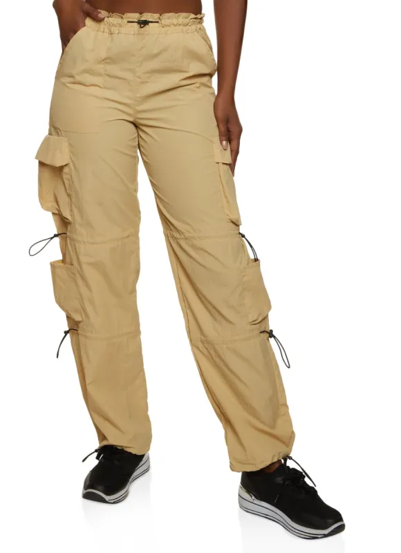 Nylon Toggle Drawstring Parachute Pants sold by Rainbow